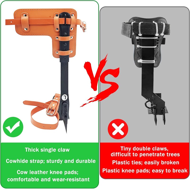 timiland Tree Climbing Spikes Set,Tree Climbing Gear，Rock Climbing Kit with Professional Accessories,Adjustable Length Design,Alloy Steel Pole,Hunting and Observation, for Climb,Fruit Picking - Image 5